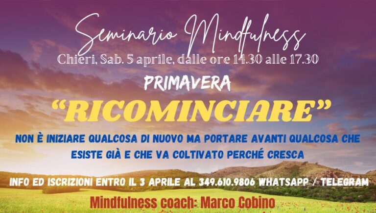 FIDUCIA NEL RICOMINCIARE E’ POTERE